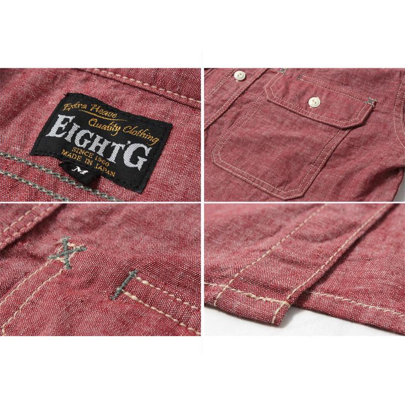 EIGHT-G（エイトジー） シャンブレーシャツ メンズ ヴィンテージ 日本