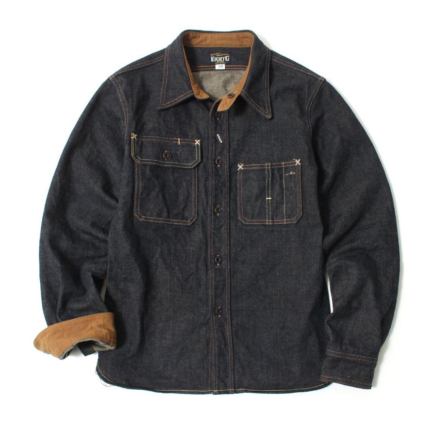 EIGHT-G（エイトジー） ワークシャツ デニムシャツ 2024秋冬 新作 13
