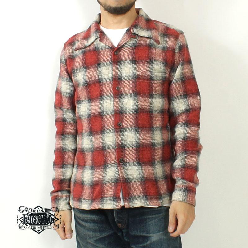 EIGHT-G（エイトジー） ワークシャツ オープンカラー 2024秋冬 新作