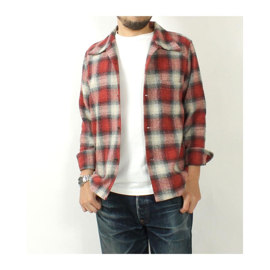 サカイ チェック 半袖トップス レッド 後ろ身頃プリーツ 【公式通販】