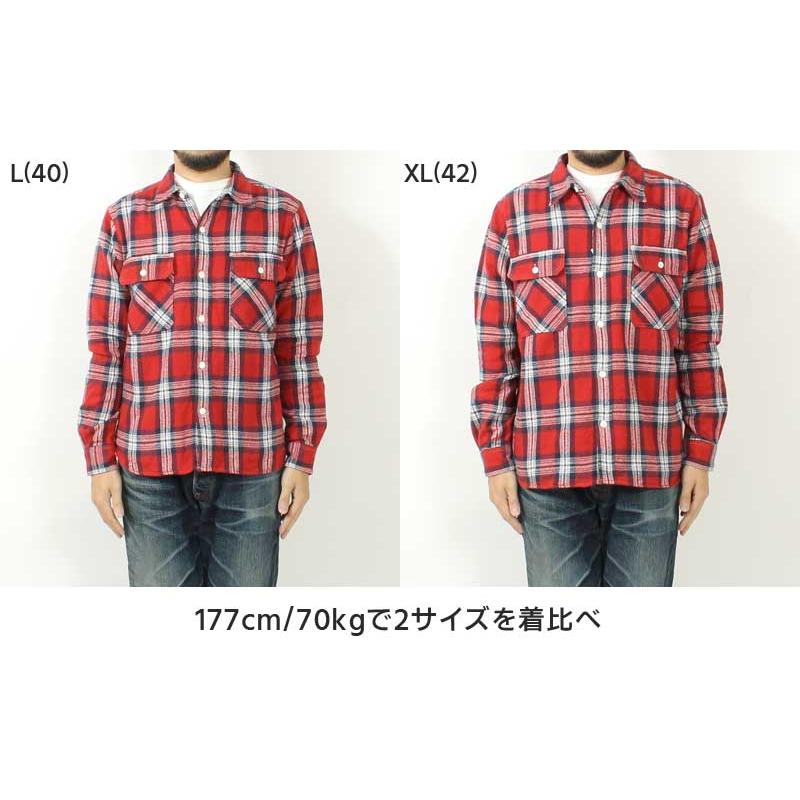 EIGHT-G（エイトジー） ネルシャツ 厚手 2024秋冬 新作 メンズ 長袖