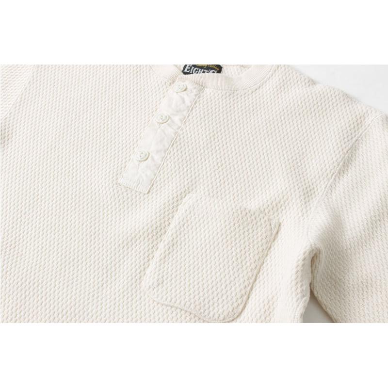 EIGHT-G エイトジー サーマルロンT メンズ ヘンリーネック 日本製 保温