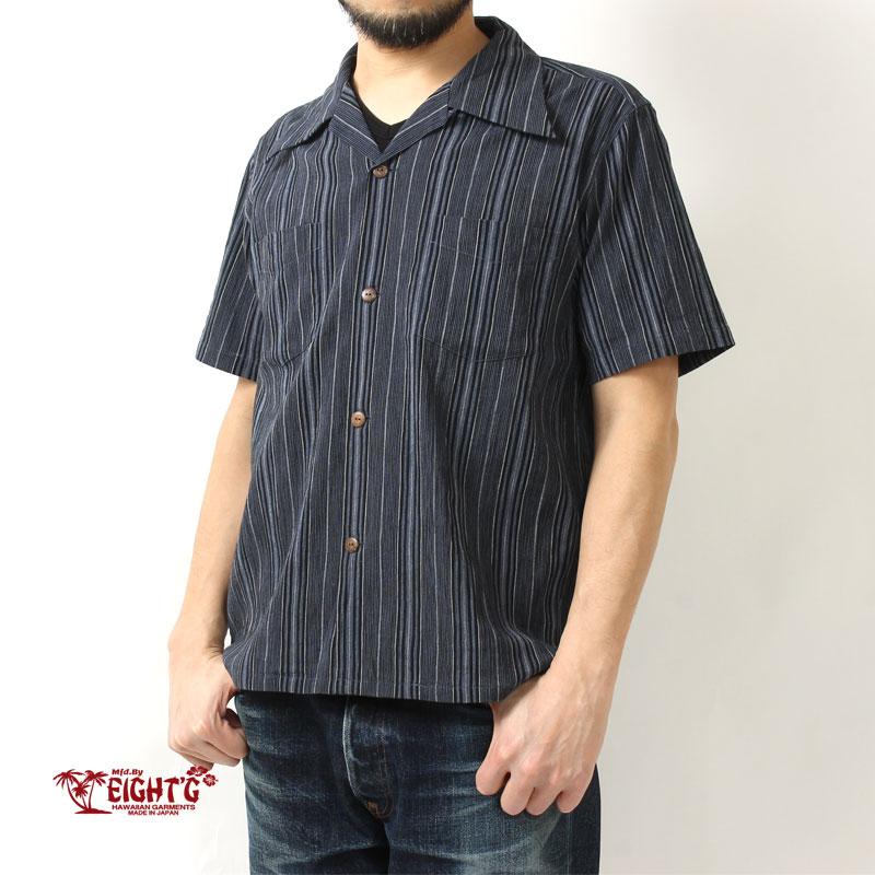 EIGHT-G エイトジー オープンカラーシャツ 半袖 2024春夏 新作