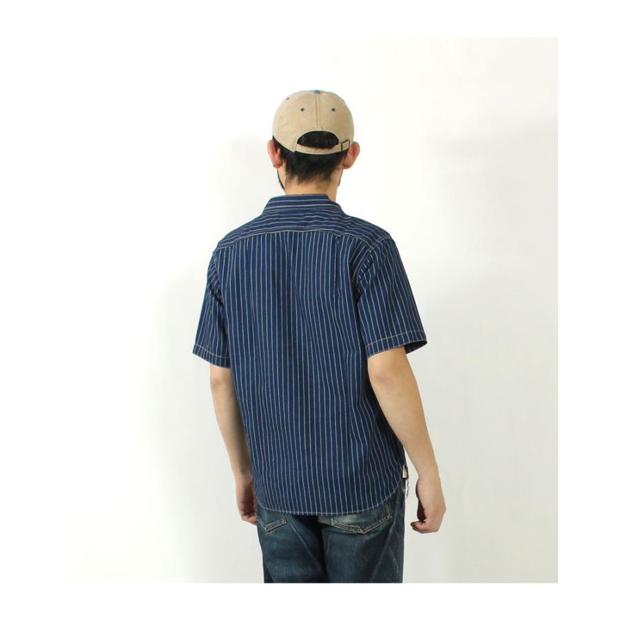 EIGHT G ウォバッシュ シャツ 36 濃紺 アメカジ バイカー EIGHT-G