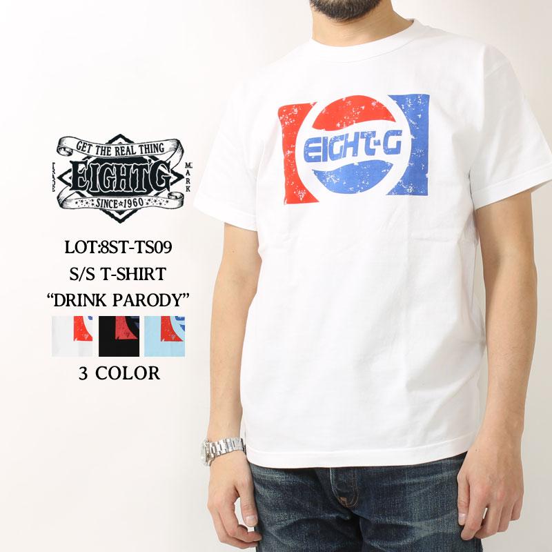 EIGHT-G（エイトジー） Tシャツ プリント カラーTシャツ ロゴ 半袖