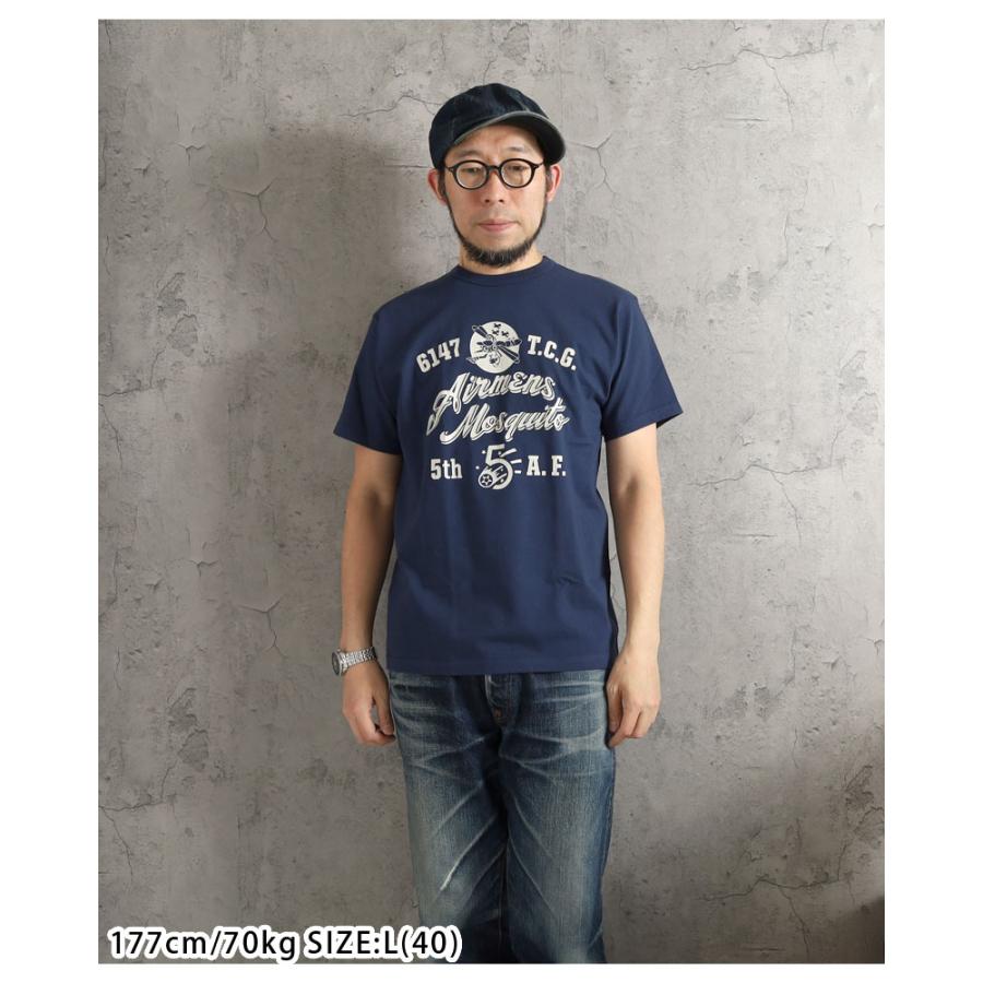 AFロゴ Tシャツ ネイビー Lサイズ BUZZ RICKSON'S バズリクソンズ Tシャツ 2026春夏 新作 BR79775 東洋