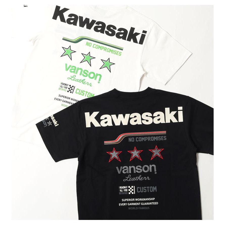 VANSON（バンソン） Tシャツ Kawasakiコラボ 2026春夏 新作 KMV-2601