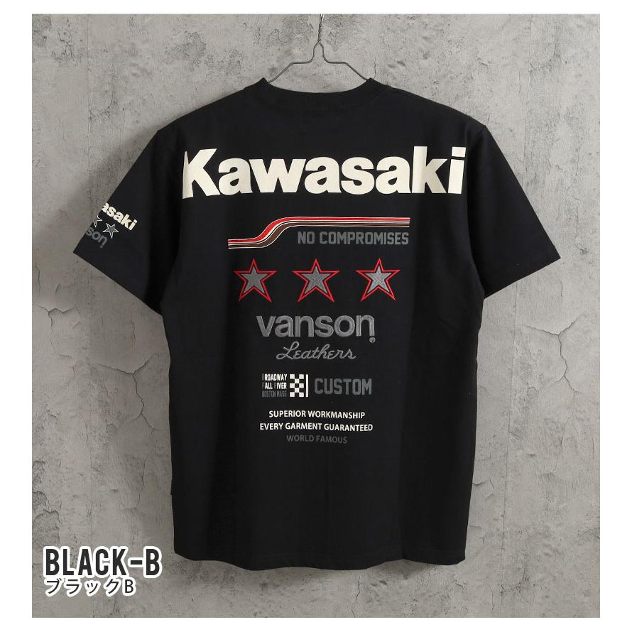 VANSON（バンソン） Tシャツ Kawasakiコラボ 2026春夏 新作 KMV-2601