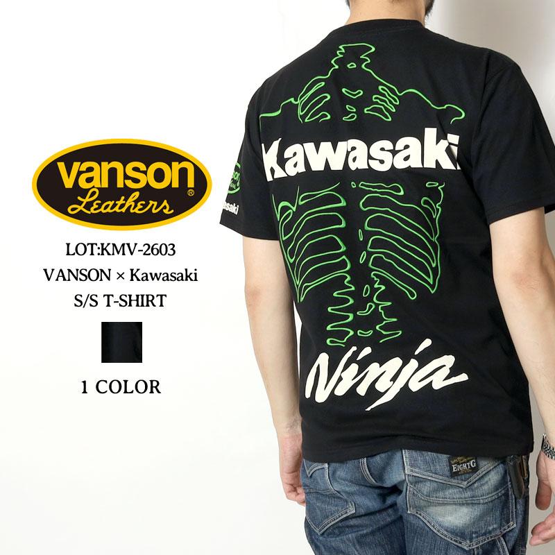 VANSON（バンソン） Tシャツ Kawasakiコラボ Ninjaロゴ 2026春夏 新作