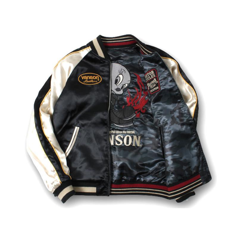 バンソン スカジャン ルーニーテューンズ 2021秋冬 新作 VANSON LTV-2124 バッグズバニー トゥイーティー 