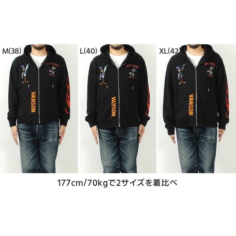 VANSON（バンソン） パーカー ロードランナー ワイリーコヨーテ メンズ