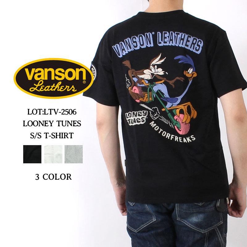 バズリクソンズ×ルーニーテューンズ ロードランナーステンシルプリントワークシャツ VANSON（バンソン） Tシャツ ロードランナー 2025春夏 新作 LTV-2506