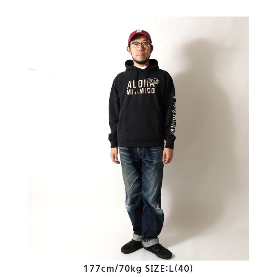 VANSON（バンソン） パーカー USA製 ロゴ メンズ アメカジ プリント