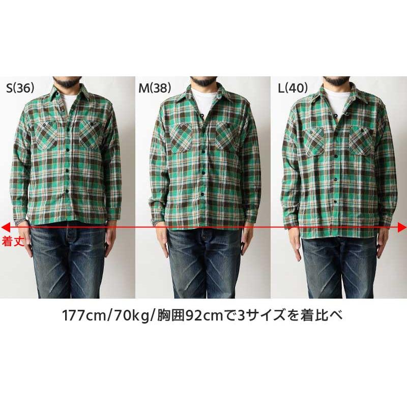 SUGAR CANE グリーン・ブラックチェックネルシャツ X-LARGE XLARGE（エクストラ ラージ） 全2色 ネルシャツ RANDOM THINGS FLANNEL