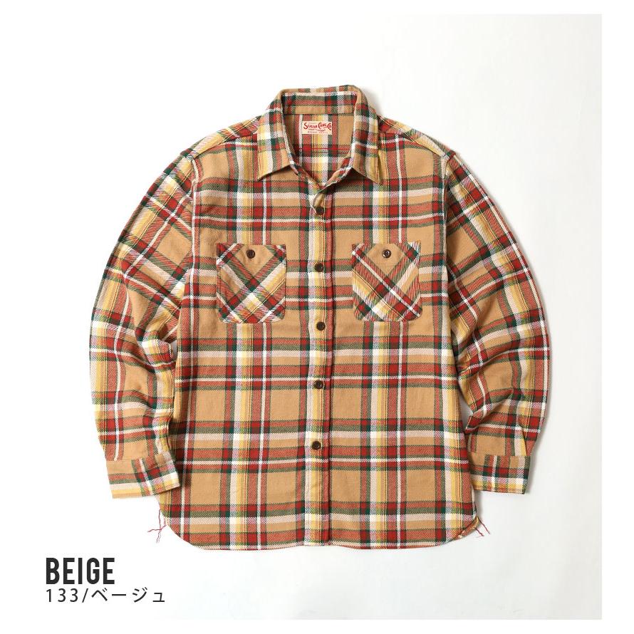 シュガーケーン長袖ネルシャツ XL SUGAR CANE シュガーケーン SC29362 ツイルチェック ワークシャツ