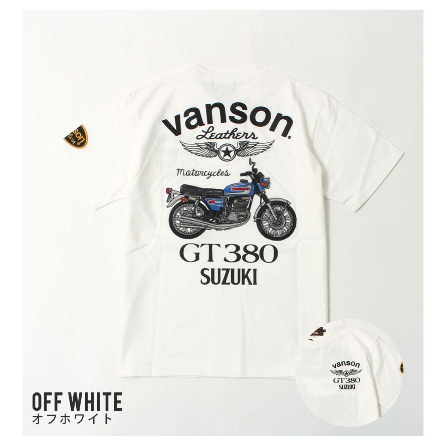 VANSON（バンソン） Tシャツ スズキコラボ GT380 サンパチ 2024春夏