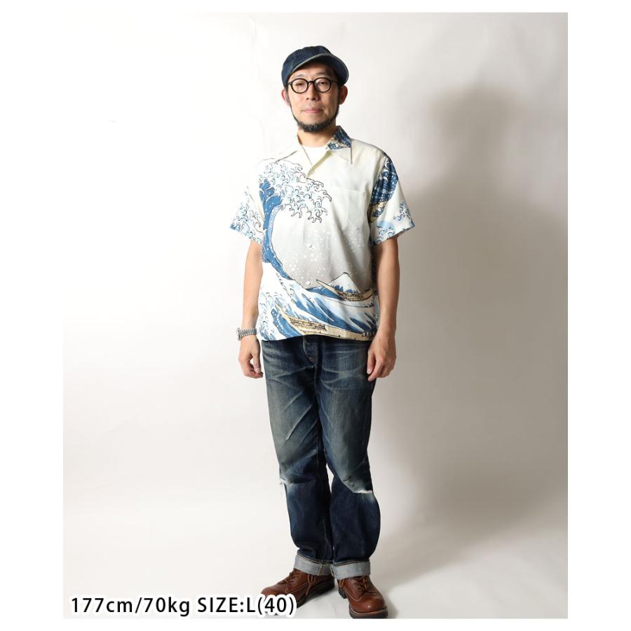 SUN SURF サンサーフ アロハシャツ 日本の意匠 葛飾北斎 神奈川沖浪裏