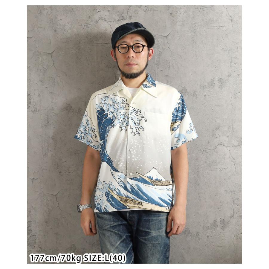 SUN SURF サンサーフ アロハシャツ 日本の意匠 葛飾北斎 神奈川沖浪裏