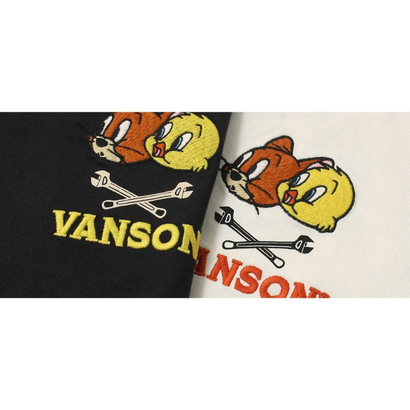 バンソン Tシャツ トムとジェリー 2024春夏 新作 TJV-2423 VANSON トム&ジェリー カナリア コラボ Tシャツ 半袖 刺繍 アメカジ バイカー メンズ 大人｜eightg｜10