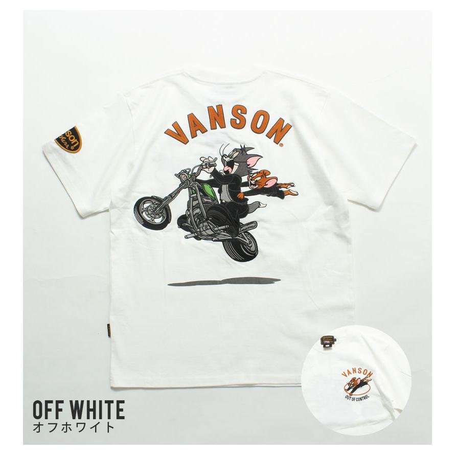VANSON（バンソン） Tシャツ トムとジェリー バイク 2025春夏 新作 TJV