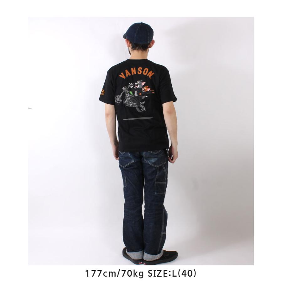VANSON（バンソン） Tシャツ トムとジェリー バイク 2025春夏 新作 TJV