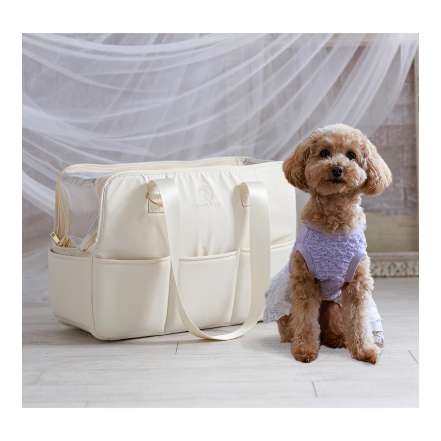 2wayペットキャリーバッグ ココアトワ] キャリーバッグ アイボリーホワイト ショルダー 肩掛け