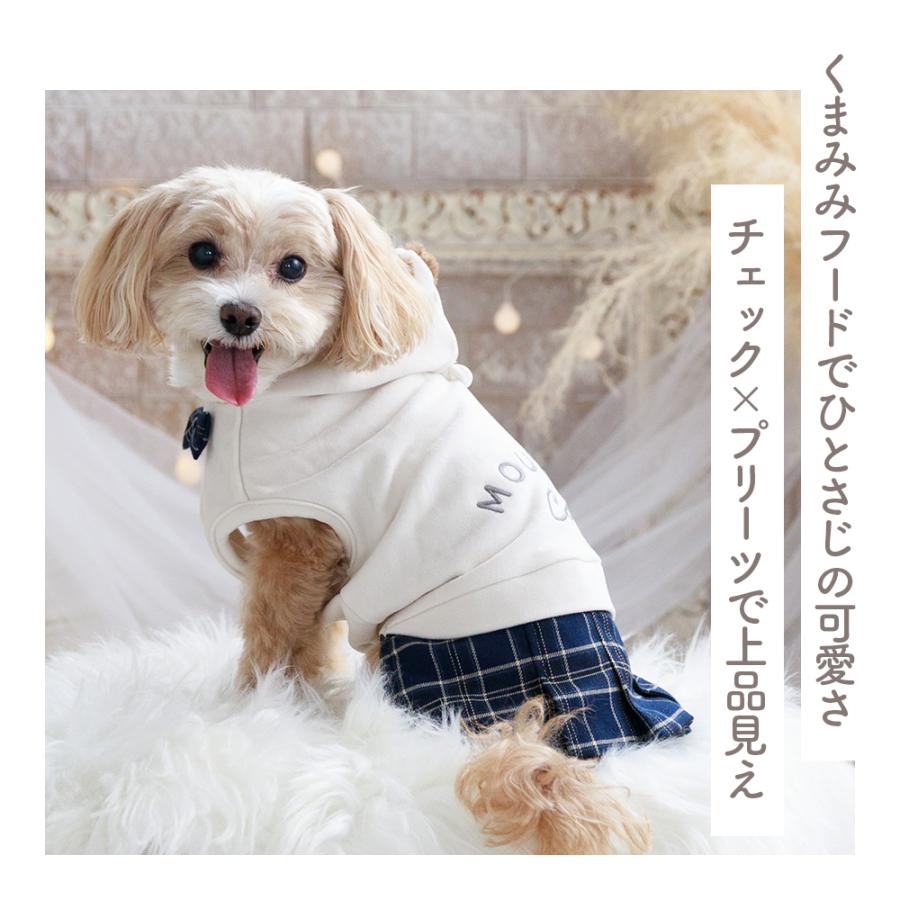 ココアトワ] くまみみプリーツスカートワンピース cocoAtoi アイボリー