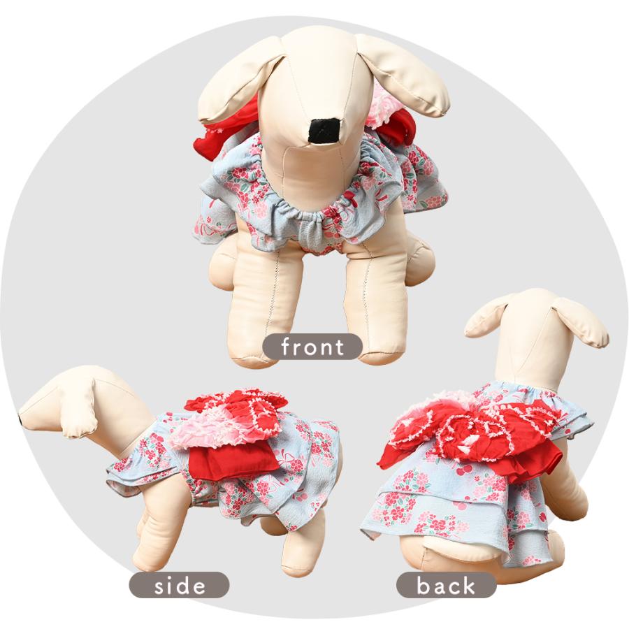 ココアトワ]サンドレスゆかた さくらんブーケ cocoAtoi 浴衣 犬 服