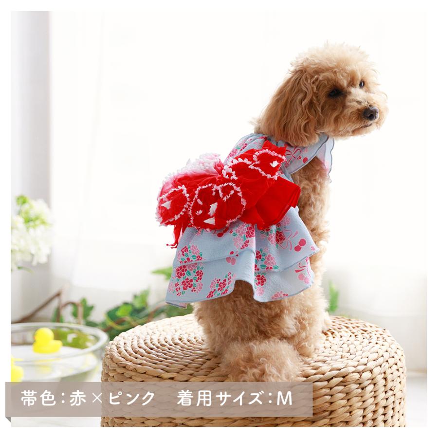 ココアトワ]サンドレスゆかた さくらんブーケ cocoAtoi 浴衣 犬 服
