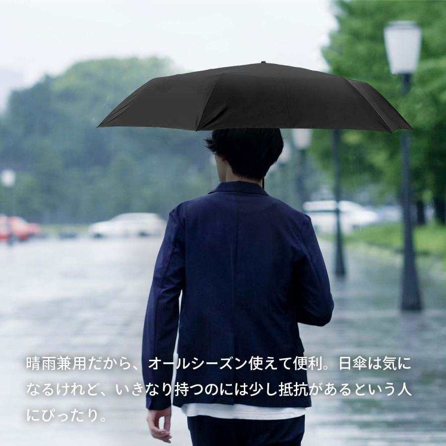 折りたたみ傘 軽量 110g メンズ レディース ブラック コンパクト 晴雨