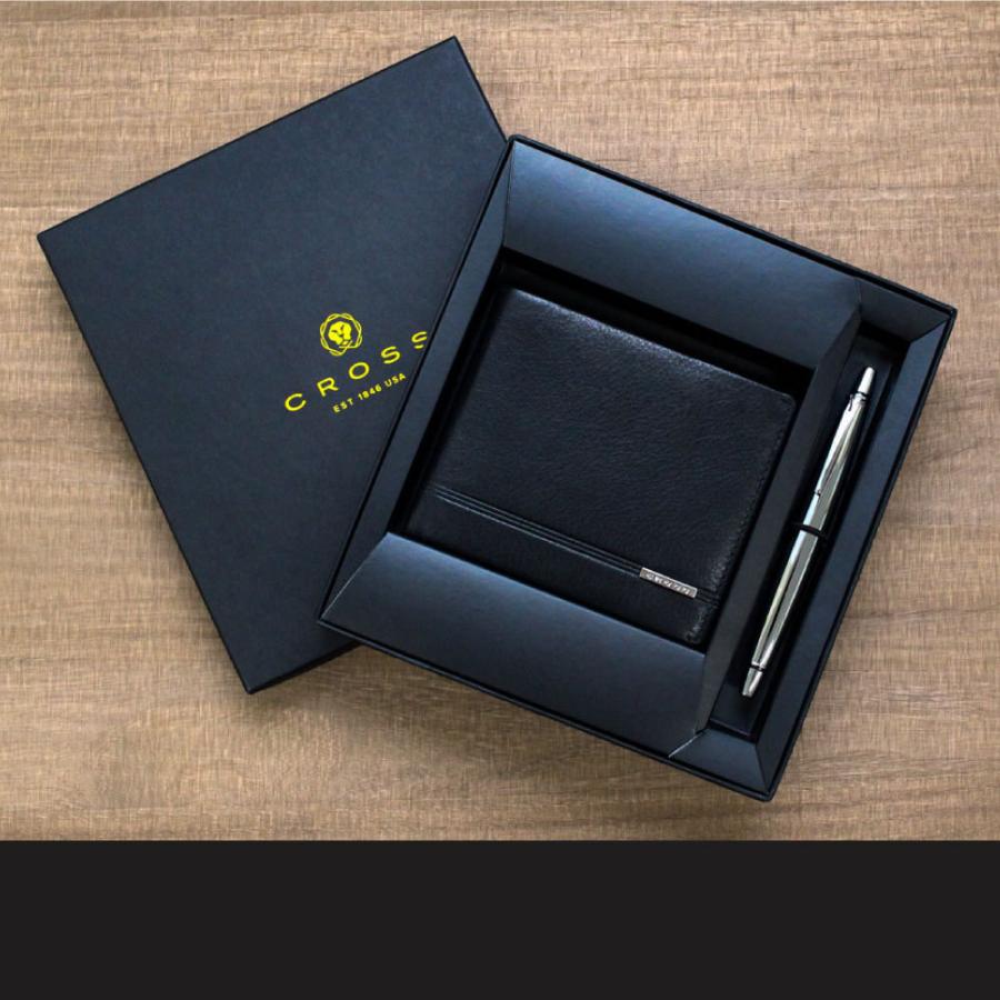 CROSS（クロス） ウォレット ＆ ボールペン セット 本革 リアルレザー