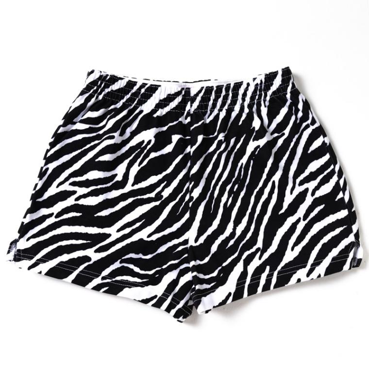 NSYDさま　チアパン 総柄 ショートパンツ チアパン 総柄 黒ゼブラ キッズ ジュニア 子供 ショートパンツ 練習着