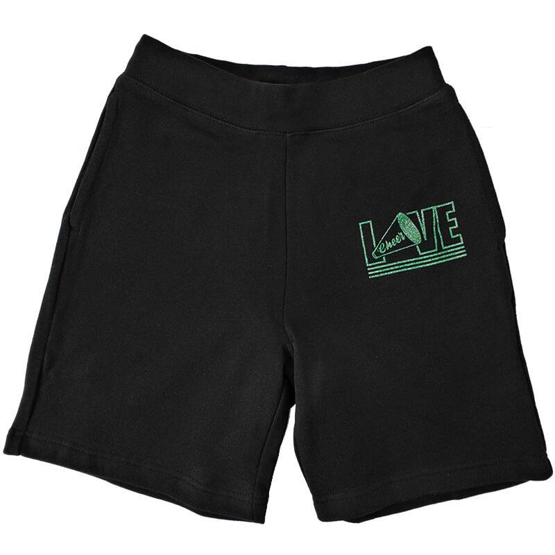 チア スウェット ハーフパンツ LOVE 大人 練習着 S/M/L ラメ キラキラ