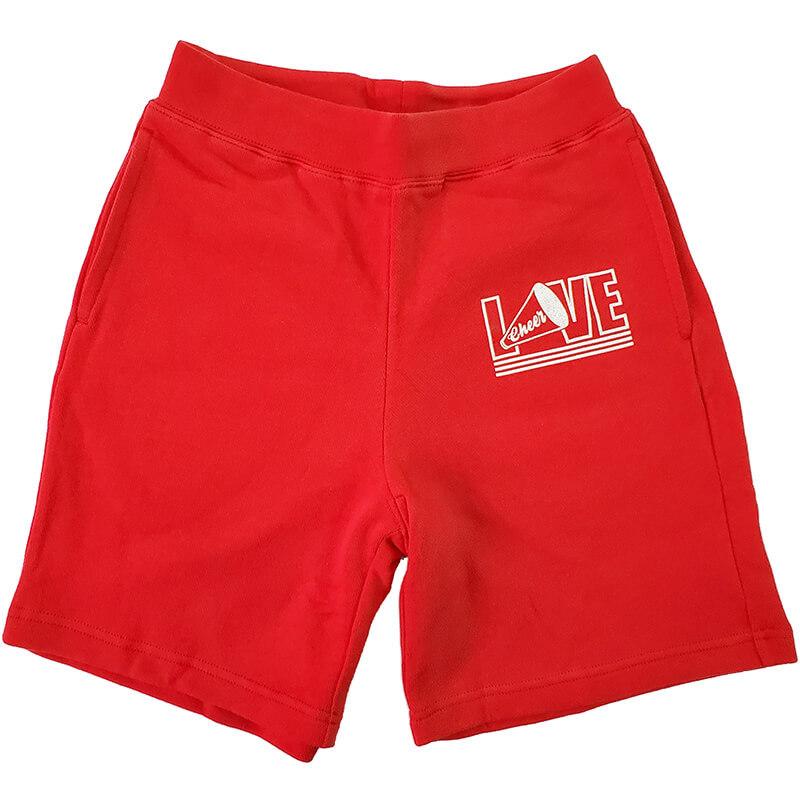チア スウェット ハーフパンツ LOVE 大人 練習着 S/M/L ラメ キラキラ