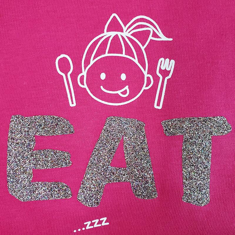 チア Tシャツ EAT-SLEEP-CHEER キッズ ジュニア 子供 大人 練習着 半袖