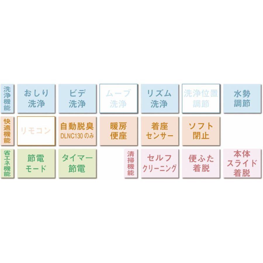 アサヒ衛陶 DLNC130-LW 温水洗浄便座 サンウォッシュ 袖付きタイプ 脱臭あり ラブリーホワイト 新品 送料無料 | アサヒ衛陶 | 02