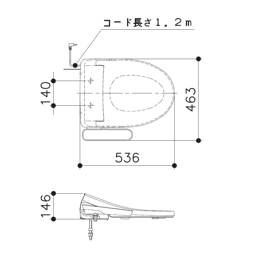 アサヒ衛陶 DLAL921-LI 温水洗浄便座 サンウォッシュ 脱臭機能付 袖