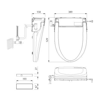 アサヒ衛陶 DLNC51-LI 瞬間式温水洗浄便座 サンウォッシュ 防水リモコンタイプ ラブリーアイボリー 新品 送料無料 | アサヒ衛陶 | 08
