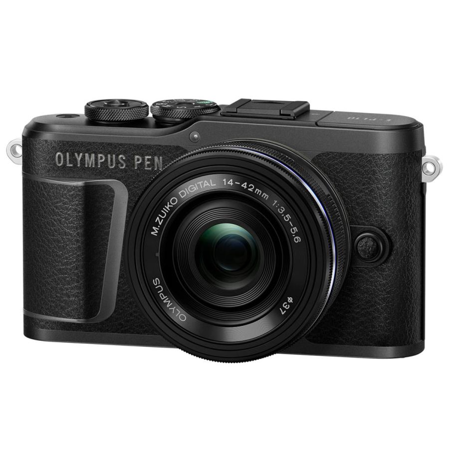 OLYMPUS PEN E-PL10 14-42mmEZレンズキット BLKボディ＋交換レンズ M.ZUIKO DIGITAL ED 14-42mm F3.5-5.6 EZ ブラック ブラック 新品 送料無料 | OLYMPUS PEN