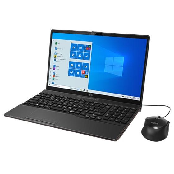富士通 FMVA42D3B LIFEBOOK AHシリーズ 15.6型ワイド Celeron 4205U メモリ 4GB SSD 256GB Windows10 Office2019 ブライトブラック 新品 送料無料 | LIFEBOOK AH