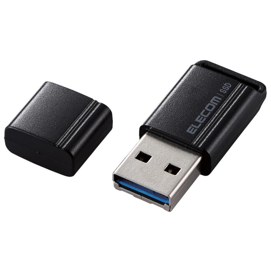 エレコム ESD-EXS0500GBK 外付けSSD スティック型 ESD-EXSシリーズ 500GB キャップ式 高速 耐衝撃 耐振動 USBメモリ型 ブラック 新品 送料無料 | ELECOM
