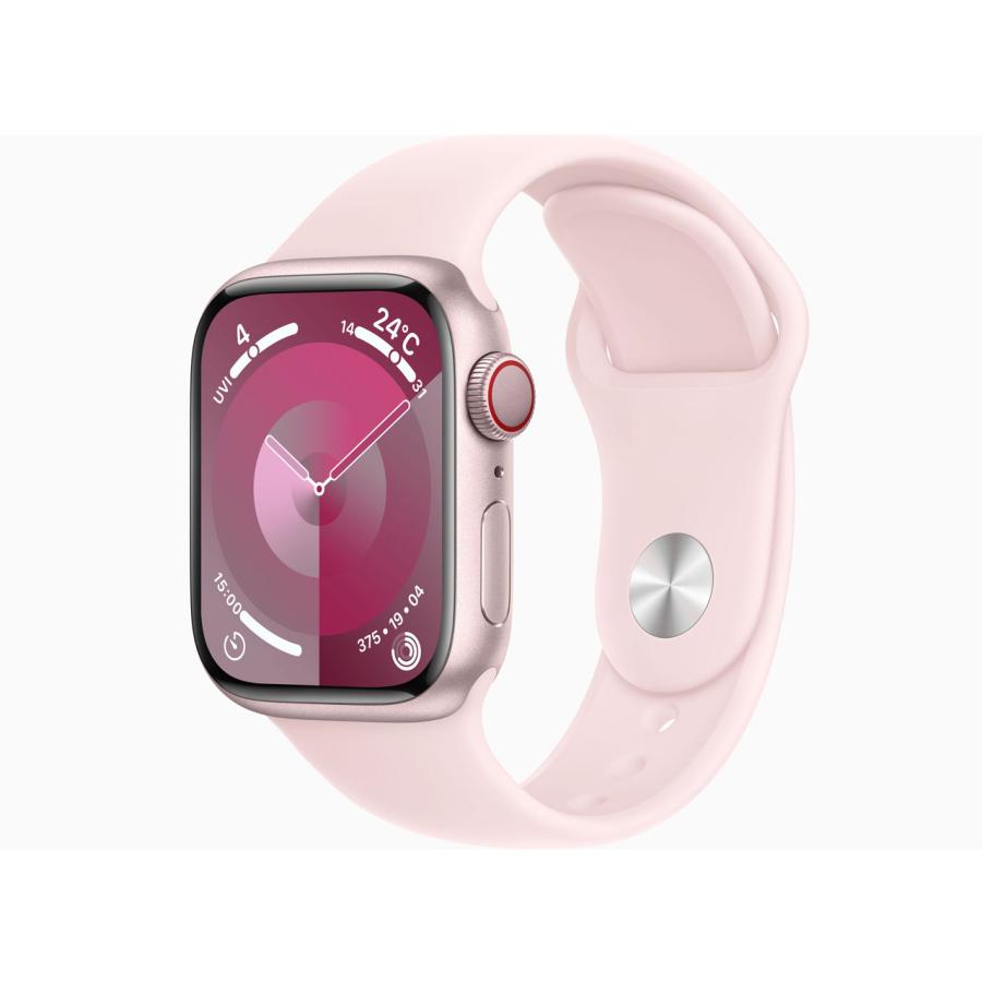 アップル MRJ03J/A Apple Watch Series 9 GPS + Cellularモデル 41mmピンクアルミニウムケースとライトピンクスポーツバンド M/L 新品 送料無料 | Apple Watch Series 9