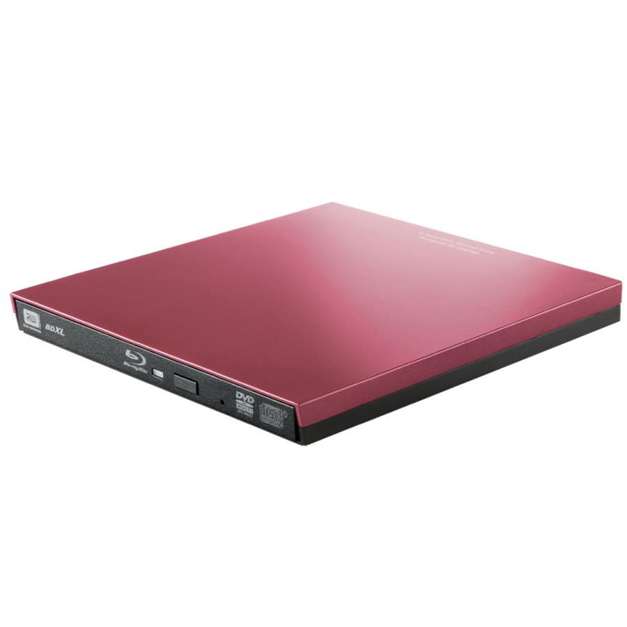 ロジテック LBD-PVA6UCVRD Blu-rayディスクドライブ USB3.0 スリム 再生＆編集ソフト付 typeCコネクタ付 レッド 新品 送料無料 | ロジテック