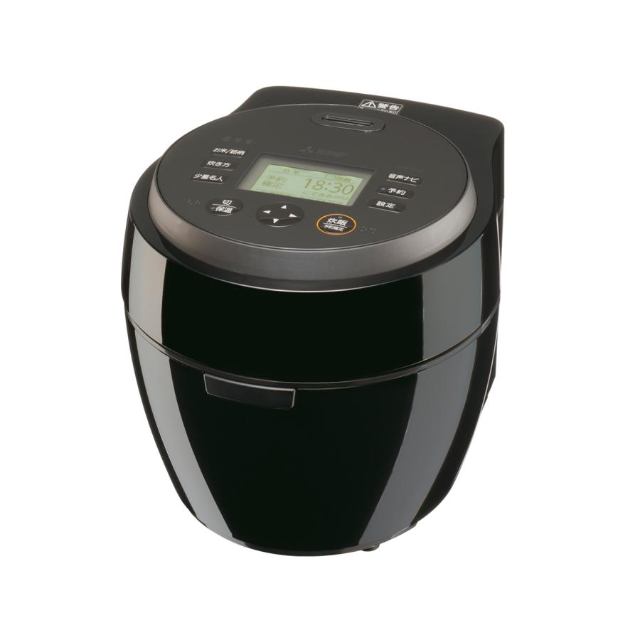 三菱 炊飯器 ブラックNJ-BWD10-B 本炭釜 三菱電機 NJ-BWD10-B IHジャー炊飯器 5.5合炊き 紬 黒曜 新品