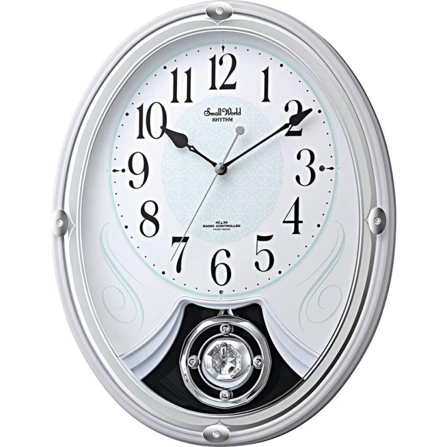 リズム時計 電波掛時計 スモールワールドリリィ 白 4MN528RH03 リズム製品情報 | 4MN528RH03