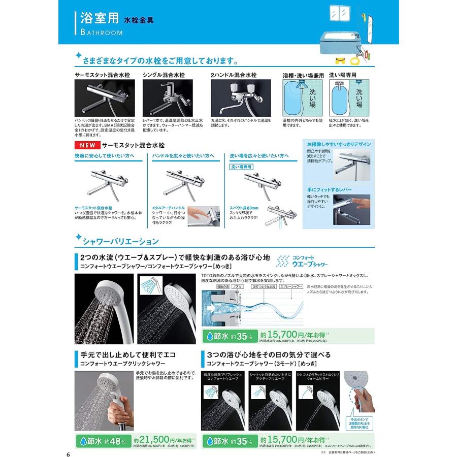 TOTO TOTO TBY01403J 浴室用 壁付サーモスタット混合水栓 一般地向け