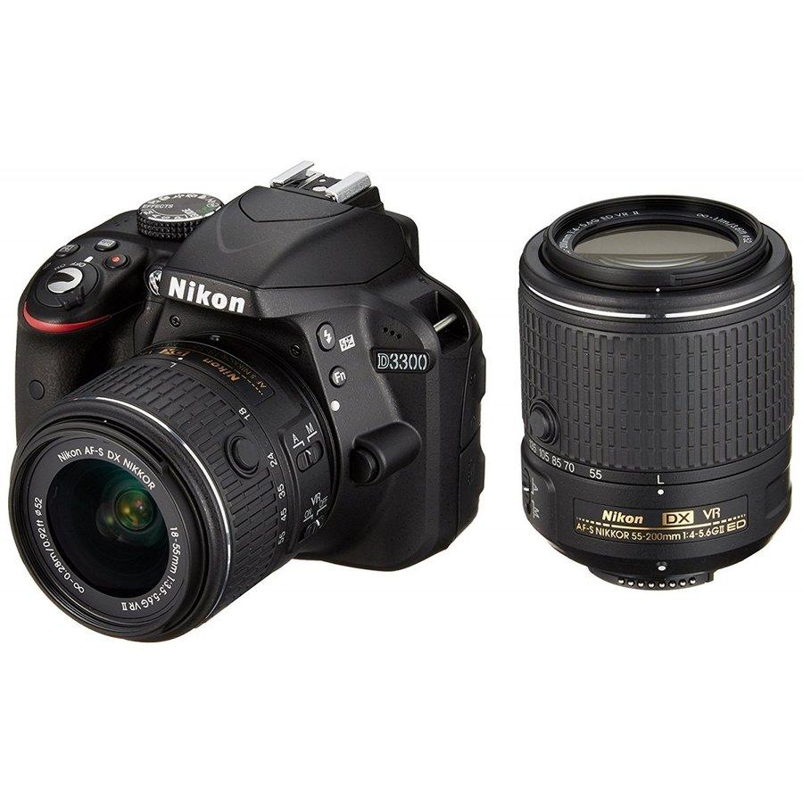 ニコン Nikon 一眼レフカメラ D3300 ダブルズームキット2 ブラック 新品 送料無料 | ニコン