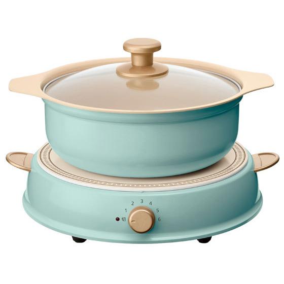 アイリスオーヤマ IHLP-R14-AA IH調理器 鍋セット ricopa アッシュブルー 新品 送料無料 | リコパ