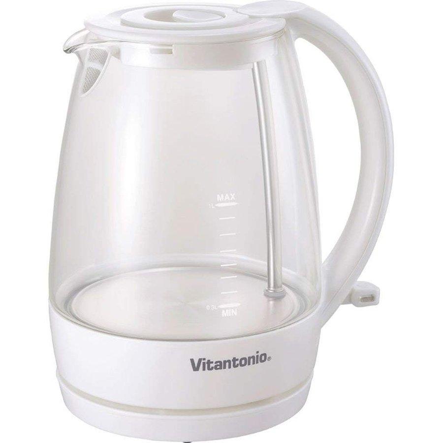 ビタントニオ　ガラスケトル　VEK-600 ビタントニオ（Vitantonio） Vitantonio VEK-600-W ガラス製電気ケトル