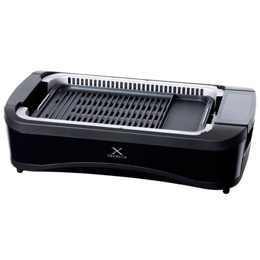 ヤマゼン YGMC-FXT130-B 減煙焼肉グリル XGRILL PREMIUM 角型 ヒーター式 マルチスペース搭載 タッチ操作パネル 吸煙ファン搭載 ブラック 新品 送料無料 | 山善